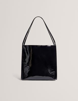 Ted Baker Thin Strap Crinkle Large Tote Bag Black