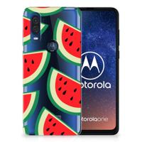 Motorola One Vision | Siliconen Case | Watermelons