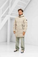 Malelions Mid Lenght Puffer Winterjas Heren Beige - Maat L - Kleur: Beige | Soccerfanshop