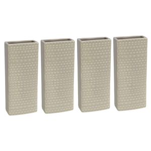 10x Radiator bak luchtbevochtigers / waterverdampers rechthoekig Luna taupe 17,7 cm