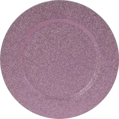 Decoratiebord kunststof glitter 33x1.5cm roze