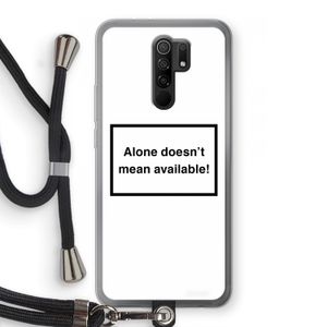 Alone: Xiaomi Redmi 9 Transparant Hoesje met koord