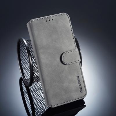 Dg. MING retro olie kant horizontale flip case voor Huawei P20 met houder & kaartsleuven & portemonnee (grijs)