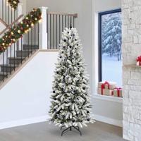 VidaXL Kunstkerstboom wit 240 cm pvc en plastic en staal en pe