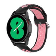Siliconen sportbandje met gesp - Zwart + lichtroze - Samsung Galaxy watch 7 / Galaxy Watch FE - 40mm & 44mm