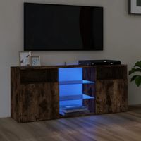 Tv-meubel met LED-verlichting 120x30x50 cm gerookt eikenkleurig - thumbnail