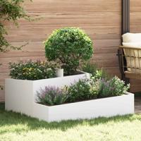 Tuin Bloempot Wit 100 x 100 x 50 cm Staal
