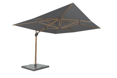 4SO Haciënda zweefparasol 4x3 woodlook charcoal