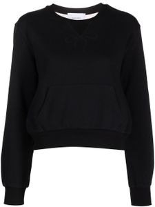 Marchesa Notte sweat à empiècement transparent - Noir