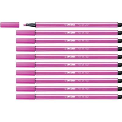 Markeerstiften Stabilo Pen 68 Fluorescerend Roze (10 Onderdelen)