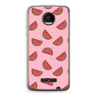 Watermeloen: Motorola Moto Z Force Transparant Hoesje