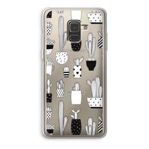 Cactusmotief: Samsung Galaxy A8 (2018) Transparant Hoesje