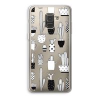 Cactusmotief: Samsung Galaxy A8 (2018) Transparant Hoesje