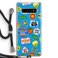 Fruitsticker: Samsung Galaxy S10 Plus Transparant Hoesje met koord Fruitsticker: Samsung Galaxy S10 Plus Transparant Hoesje met koord