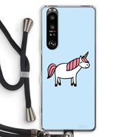 Eenhoorn: Sony Xperia 1 III Transparant Hoesje met koord