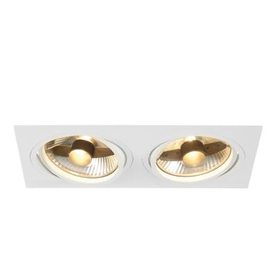 SLV InbouwspotNew Tria ES111 2-lichts wit met klemveren - 113841