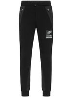 Plein Sport pantalon de jogging en coton mélangé à patch logo - Noir - thumbnail