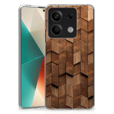 Bumper Hoesje voor Xiaomi Redmi Note 13 5G Wooden Cubes Bumper Hoesje voor Xiaomi Redmi Note 13 5G Wooden Cubes