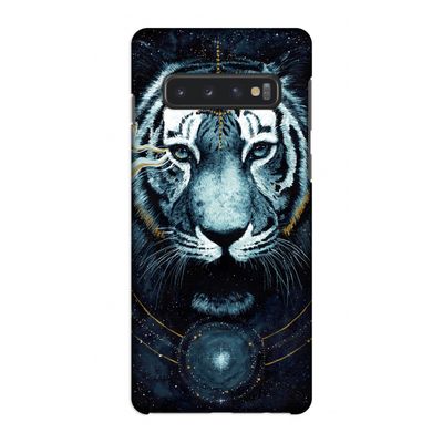 Darkness Tiger: Samsung Galaxy S10 4G Volledig Geprint Hoesje