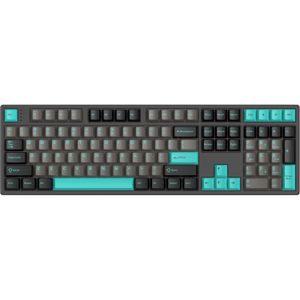 HelloGanss HS108T Obsidian toetsenbord RGB leds, PBT Doubleshot keycaps, hot swap, 2,4 GHz / Bluetooth / USB-C