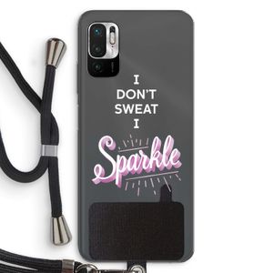 Sparkle quote: Xiaomi Redmi Note 10 5G Transparant Hoesje met koord