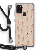 You're so golden: Samsung Galaxy A21s Transparant Hoesje met koord