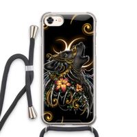 Huilende Wolf: iPhone 8 Transparant Hoesje met koord
