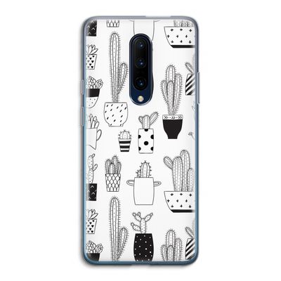 Cactusmotief: OnePlus 7 Pro Transparant Hoesje