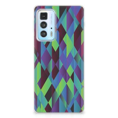 Motorola Edge 20 Pro | TPU Hoesje | Abstract Green Blue
