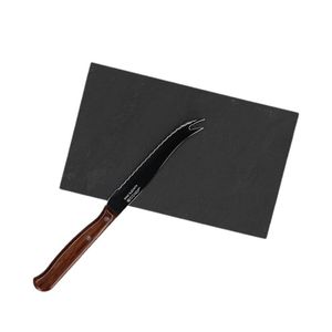 Kaas serveerplank leisteen 18 cm met kaasmes