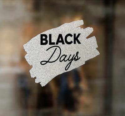Black friday sticker grijze Black Days