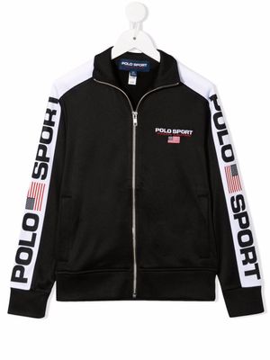 POLO RALPH LAUREN KIDS veste bomber à logo imprimé - Noir