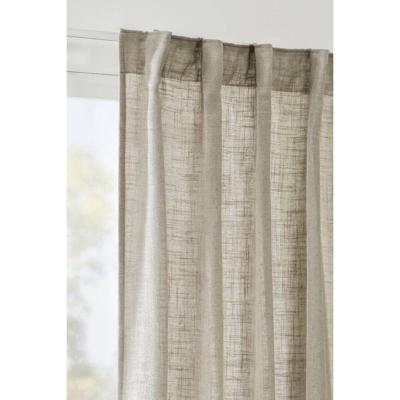 1+1 Gratis Leen Bakker - Gordijn Dante - 140x280 Cm (1 Stuk) - Polyester - Taupe
