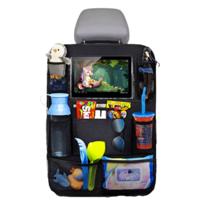 Xtrobb Autostoel organizer - zwart - voor kinderen - tablet/telefoon vak - 61 x 41 cm