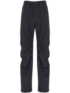 Ferragamo pantalon droit à plaque logo - Noir