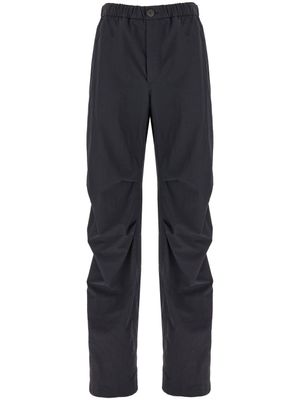 Ferragamo pantalon droit à plaque logo - Noir