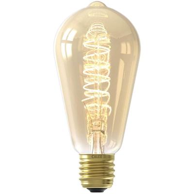 Leen Bakker - Calex LED-rustieklamp - Goudkleur - E27 - Glas - Goudkleurig - H14.2 Cm