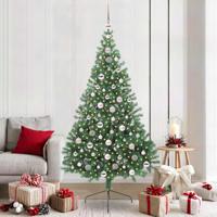 VidaXL Kunstmatig voorverlicht kerstboom met 300 led groen 210 cm pvc