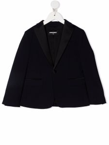 DSQUARED2 KIDS blazer en laine à simple boutonnage - Bleu