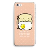 Sleep All Day: iPhone 5 / 5S / SE Transparant Hoesje