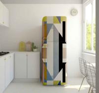 Abstracte geometrie koelkast sticker - thumbnail
