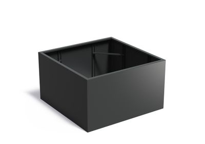 Aluminium plantenbak CARREZ zonder bodem 140x140x80cm.