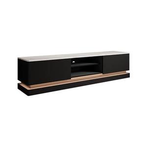 Meubella TV-Meubel Daley - Zwart - 190 cm - Met LED