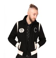 Collectif Ricky College Jacket Black-M