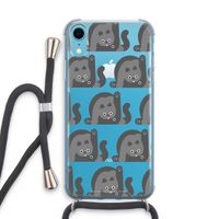 Cats: iPhone XR Transparant Hoesje met koord