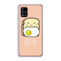 Sleep All Day: Samsung Galaxy A51 5G Transparant Hoesje Sleep All Day: Samsung Galaxy A51 5G Transparant Hoesje