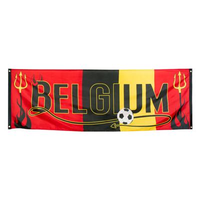Boland Banner Belgie - 220 cm - EK/WK voetbal - supporters - vlag