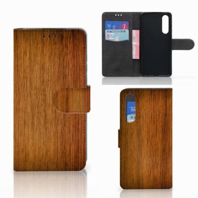 Huawei P30 | Book Style Case | Donker Hout