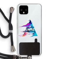 Abstract Spectrum: Pixel 4 Transparant Hoesje met koord