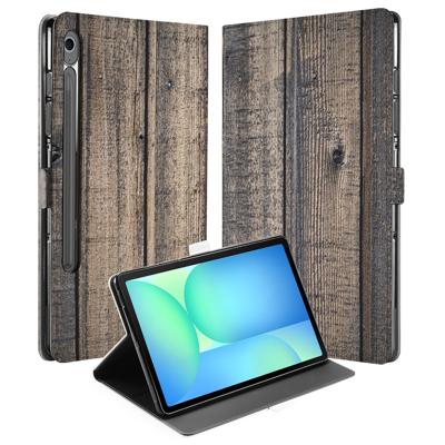 Steigerhout Book Case Hoesje met Standaard Samsung Galaxy Tab S10 FE | Tab S9 FE